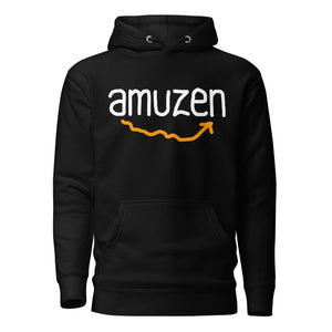 Amuzen Logo Dark Hooded Sweatshirt