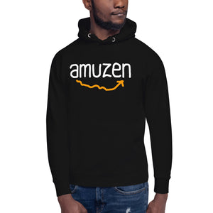 Amuzen Logo Dark Hooded Sweatshirt